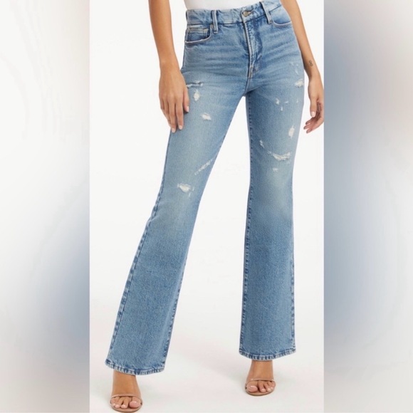 Good American Denim - Good American Light Blue Boot Cut Jeans